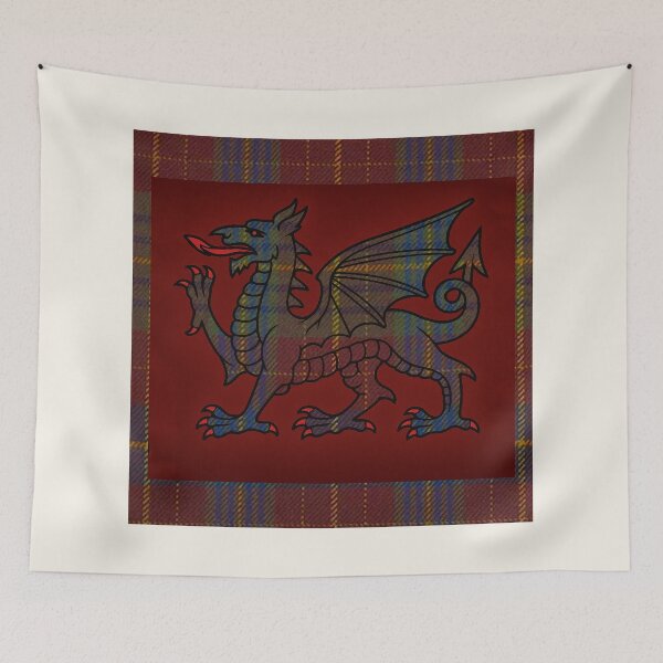 Item preview, Price Welsh Tartan – Life is Short, Glory Eternal & y Ddraig Goch - the red dragon designed and sold by WheelieGdArt.