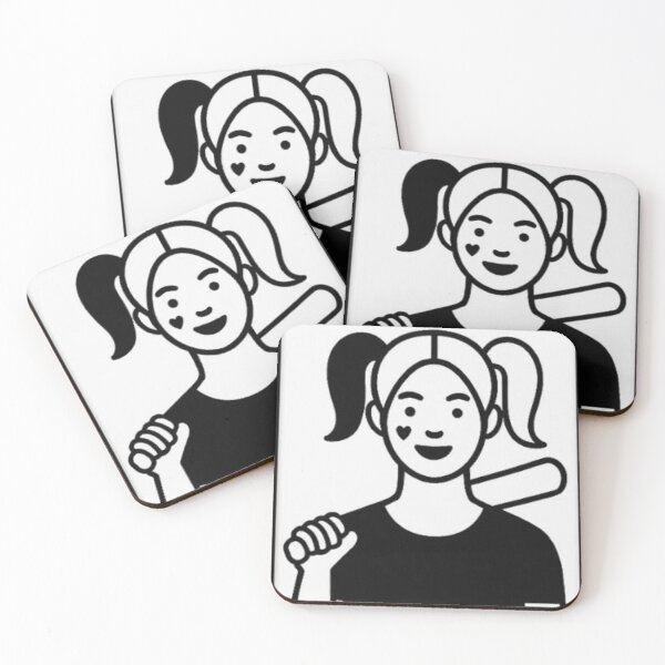 Item preview, drawing of a woman with a baseball bat designed and sold by Icon4Frames.