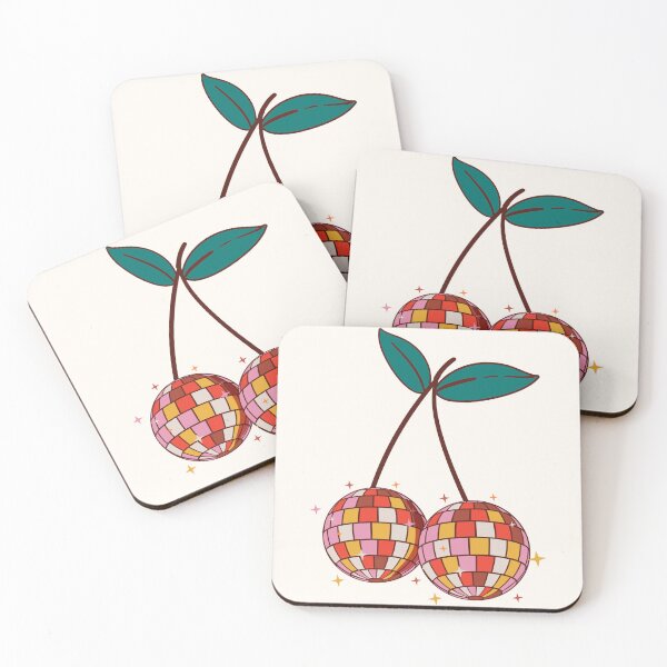 Item preview, Aesthetic Disco Cherries – Retro Pink Sparkle Fruit designed and sold by lea-lani.