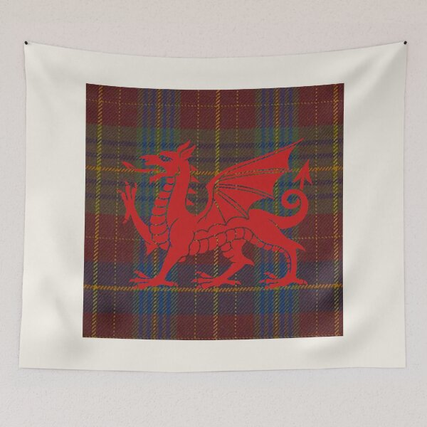 Item preview, Price Welsh Tartan – Life is Short, Glory Eternal & y Ddraig Goch - the red dragon v4 designed and sold by WheelieGdArt.