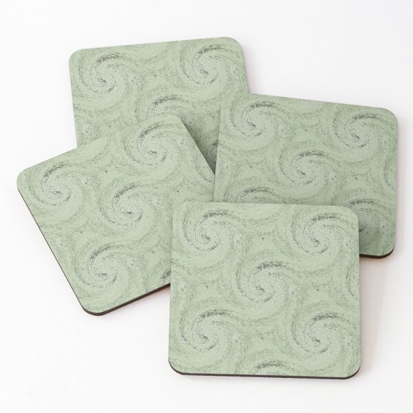 Item preview, Sandy Beach Textured Spiral Pattern in Green designed and sold by Artistestella.