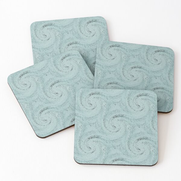 Item preview, Sandy Beach Textured Spiral Pattern in Aqua designed and sold by Artistestella.