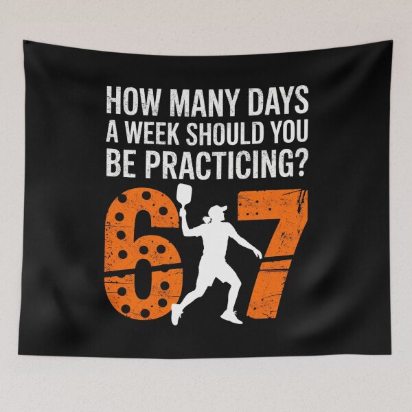 Item preview, Funny 67 Pickleball Practicing Meme Sports Humor designed and sold by FreshVibe Prints.