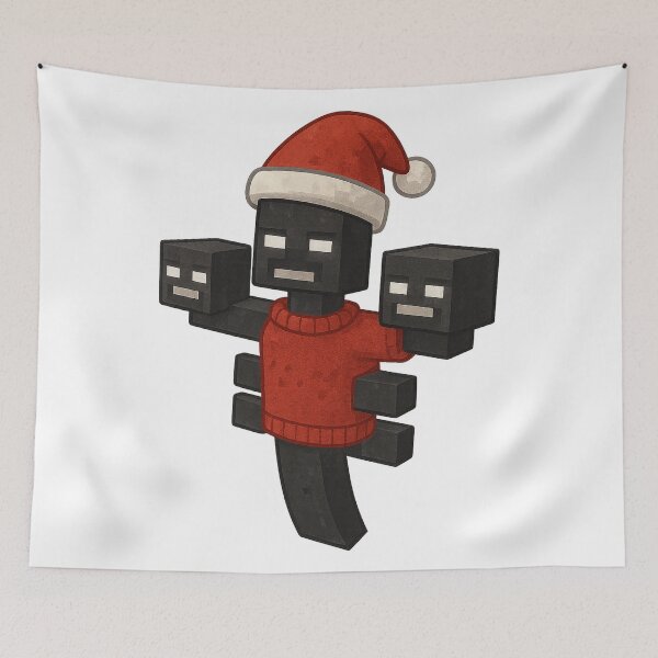 Item preview, Wither Santa Claus, Minecraft Style! Blocky, Jolly & Ready for Christmas designed and sold by DibujandoPorfa.