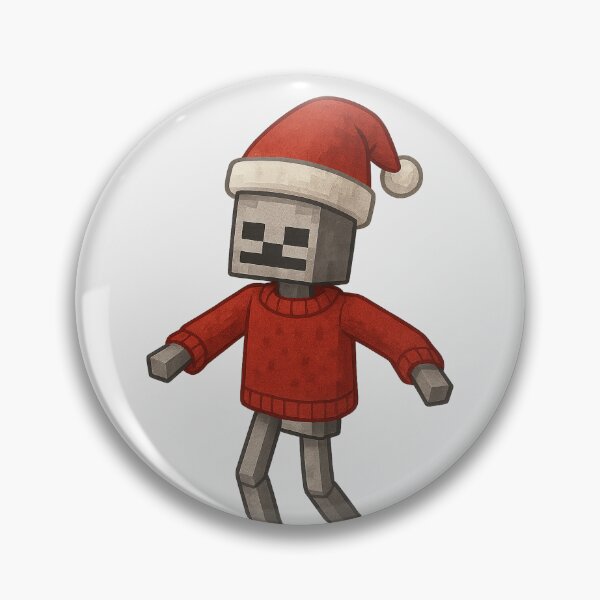 Item preview, Skeleton Santa Claus, Minecraft Style! Blocky, Jolly & Ready for Christmas designed and sold by DibujandoPorfa.