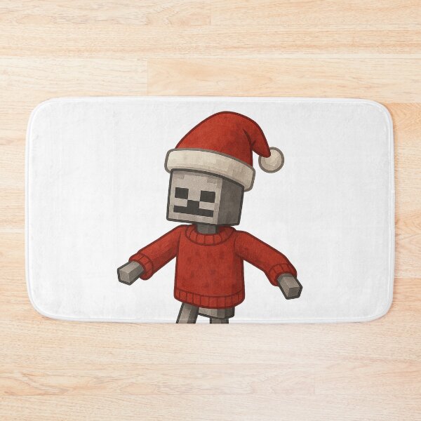 Item preview, Skeleton Santa Claus, Minecraft Style! Blocky, Jolly & Ready for Christmas designed and sold by DibujandoPorfa.