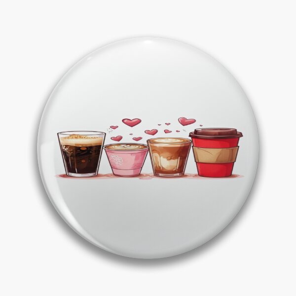 Item preview, Cute Coffee Cup Art – Iced, Latte & Macchiato with Hearts | Cozy Café Lover Aesthetic designed and sold by Bright Nest Studio.