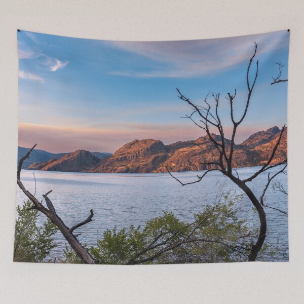 Item preview, Okanagan Lake Provincial Park view of Lake and Mountains at Sunset designed and sold by Amy Mitchell.