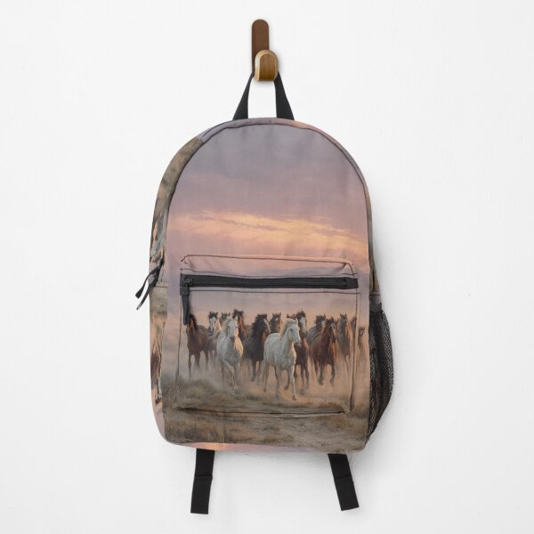 Item preview, A herd of wild horses sprinting across the open plains at dusk Horses in Motion designed and sold by CDC40.