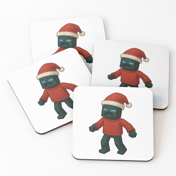 Item preview, Warden Santa Claus, Minecraft Style! Blocky, Jolly & Ready for Christmas designed and sold by DibujandoPorfa.