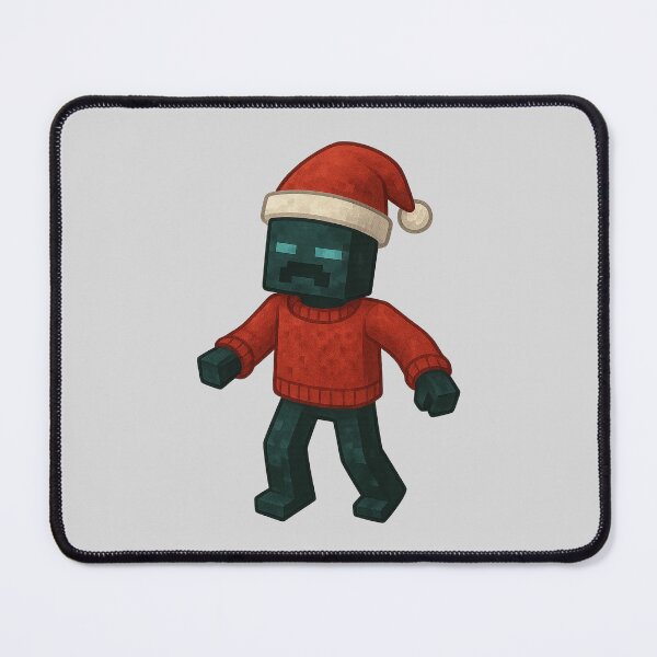 Item preview, Warden Santa Claus, Minecraft Style! Blocky, Jolly & Ready for Christmas designed and sold by DibujandoPorfa.