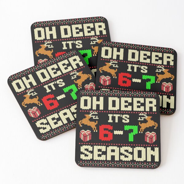 Item preview, Oh Deer It's 6-7 Season Viral Meme Ugly Christmas Sweater Style designed and sold by WHITE FLAME PRINTS.