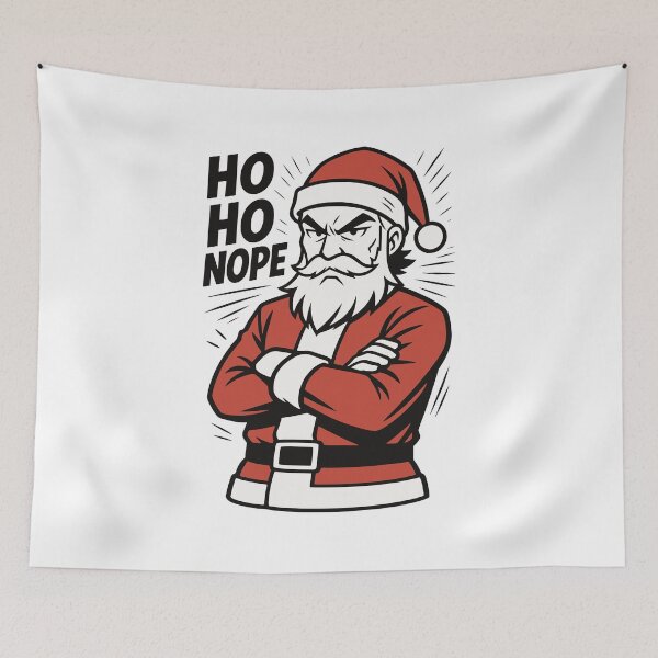 Item preview, Grumpy Santa Ho Ho Nope designed and sold by SnappyPNG.