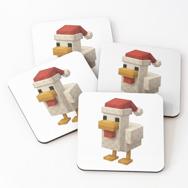 Item preview, Gallina Santa Claus, Minecraft Style! Blocky, Jolly & Ready for Christmas designed and sold by DibujandoPorfa.