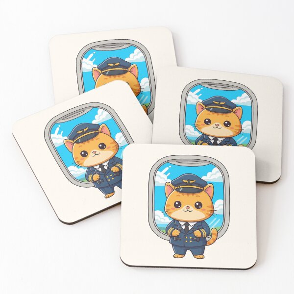 Item preview, Captain Whiskers - Cute Pilot Cat Flying High designed and sold by HoopeStylee.