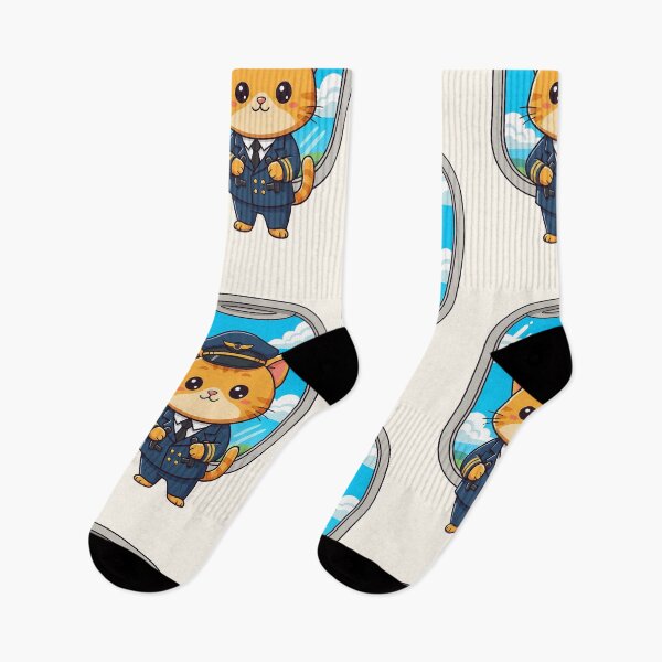 Item preview, Captain Whiskers - Cute Pilot Cat Flying High designed and sold by HoopeStylee.