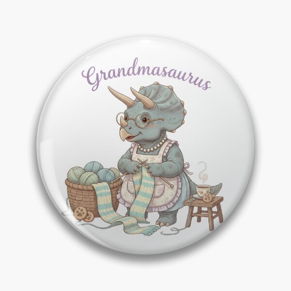 Artikelvorschau, Grandmasaurus – Niedliches Strickdesign mit Dinosaurier-Motiv entworfen und verkauft von DinoPrints-shop.