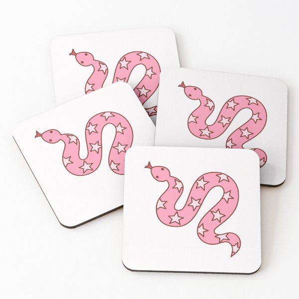 Item preview, Kawaii Pink Star Snake – Cute Aesthetic Western Sticker designed and sold by lea-lani.