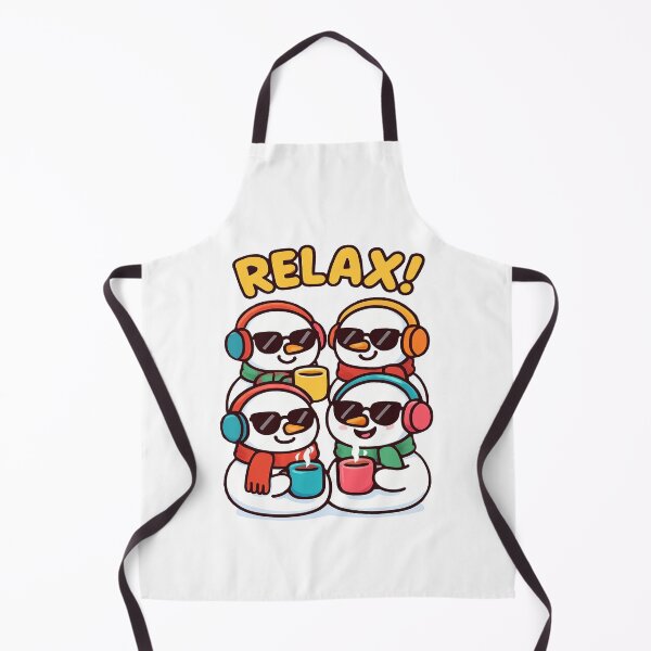 Item preview, "RELAX!” — Snowmen with mugs from Felia designed and sold by Felia001.
