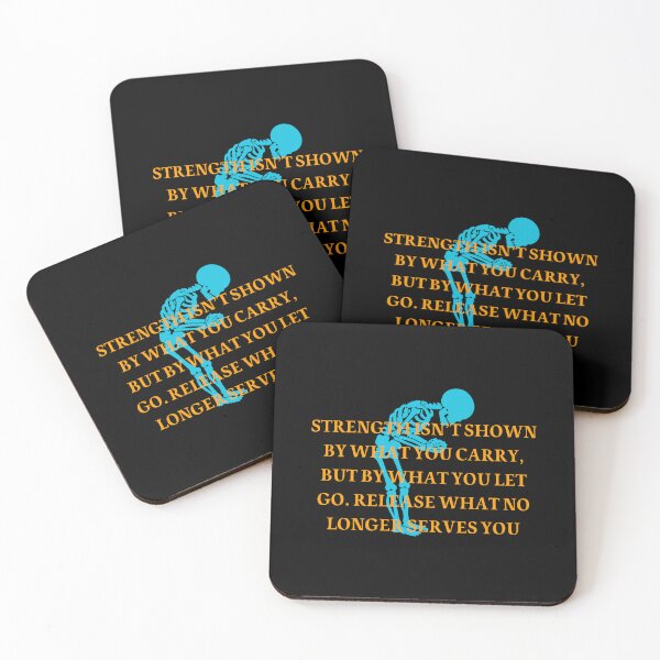 Item preview, Skeleton Strength Quote – Let Go and Move On Minimalist Design” designed and sold by زينتريتي.