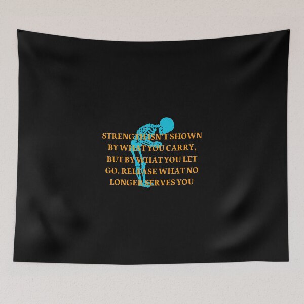 Item preview, Skeleton Strength Quote – Let Go and Move On Minimalist Design” designed and sold by زينتريتي.