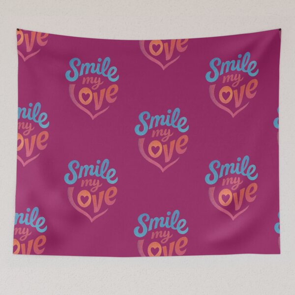 Item preview, Smile For Love Heart Shaped Typography Artwork designed and sold by Kony83.