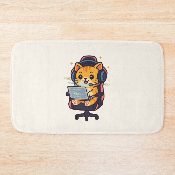 Item preview, Happy Cute Programmer Cat Coding Colorful Screen designed and sold by HoopeStylee.