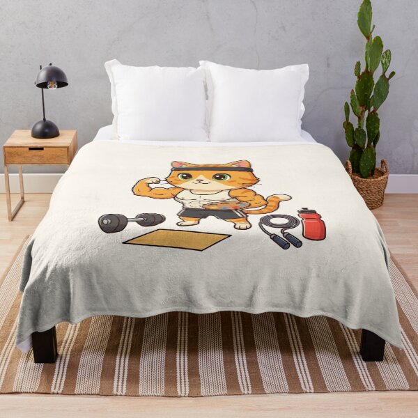 Item preview, Muscular Cat Artist Gym Workout Funny Feline designed and sold by HoopeStylee.