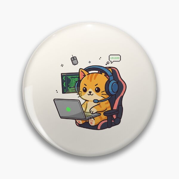 Artikelvorschau, Niedliche Katze, Programmierer, Coder, Hacker, Binärdatei, Laptop entworfen und verkauft von HoopeStylee.