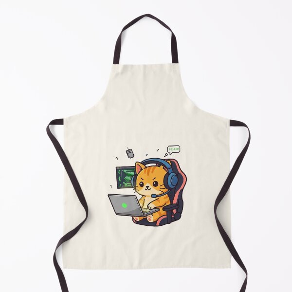 Item preview, Cute Cat Programmer Coder Hacking Binary Laptop designed and sold by HoopeStylee.