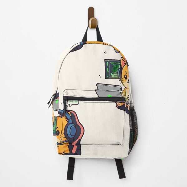 Item preview, Cute Cat Programmer Coder Hacking Binary Laptop designed and sold by HoopeStylee.