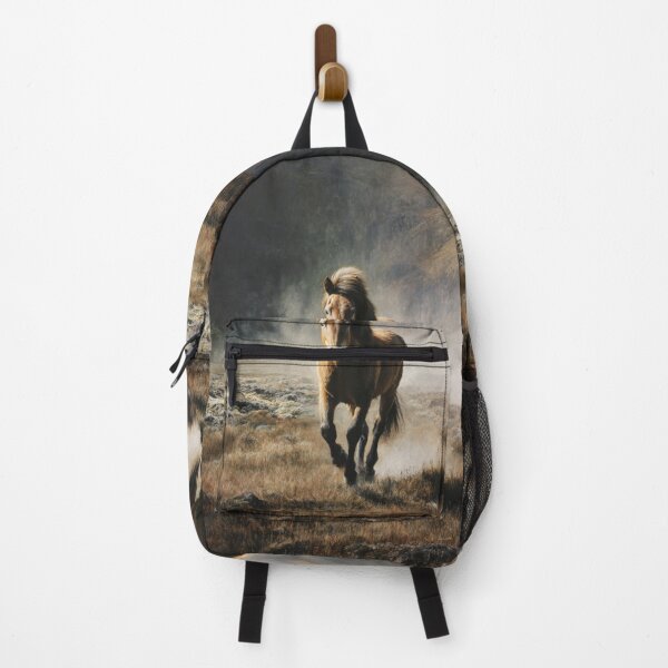 Item preview, An Icelandic horse trotting through a volcanic landscape Horses in Motion designed and sold by CDC40.