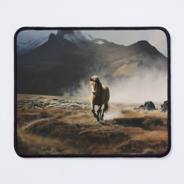 Item preview, An Icelandic horse trotting through a volcanic landscape Horses in Motion designed and sold by CDC40.