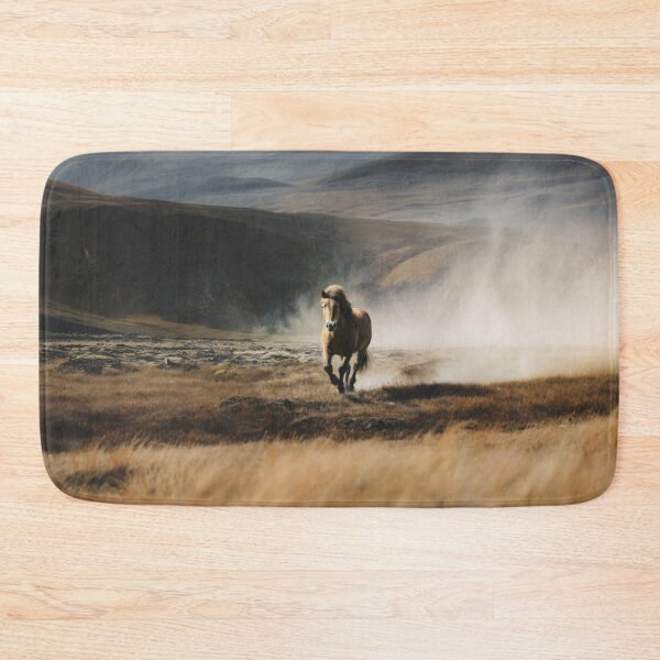 Item preview, An Icelandic horse trotting through a volcanic landscape Horses in Motion designed and sold by CDC40.