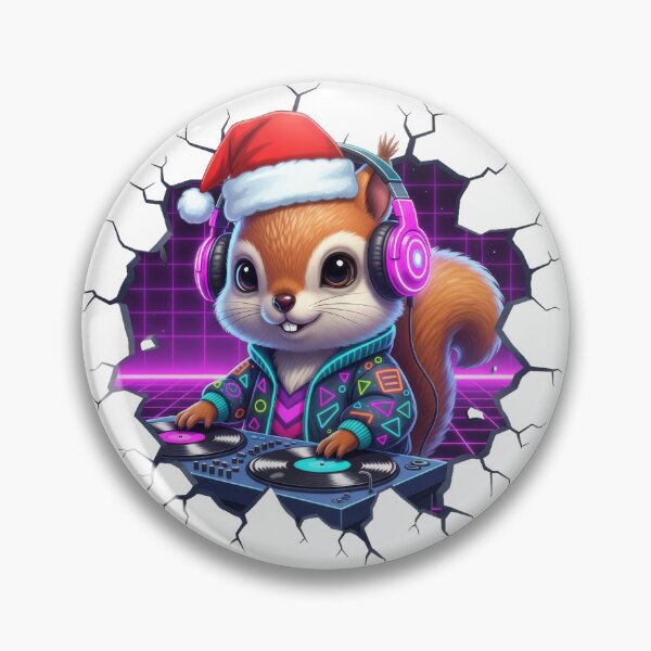 Item preview, Funny DJ Squirrel Christmas -  Music Lover Gift designed and sold by HerdemDigiLife.