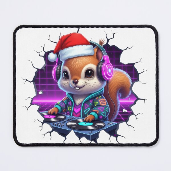 Item preview, Funny DJ Squirrel Christmas -  Music Lover Gift designed and sold by HerdemDigiLife.