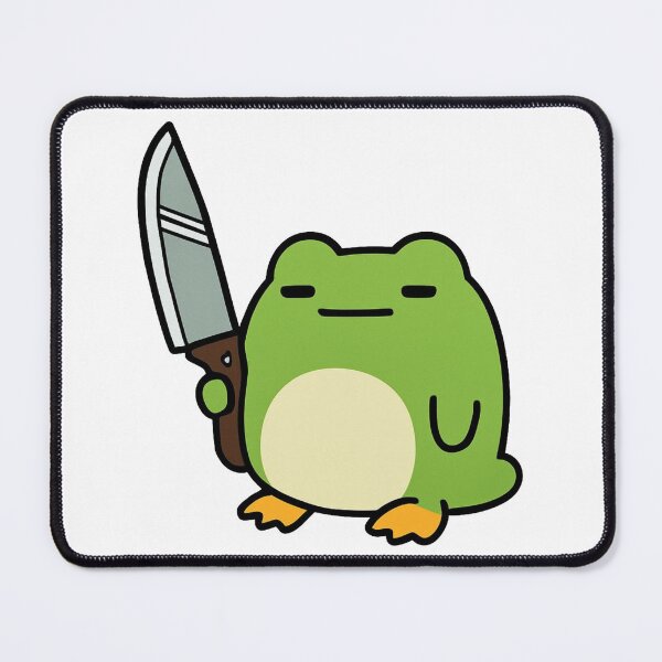 Item preview, Knife Frog Meme Sticker – Funny Angry Frog designed and sold by lea-lani.