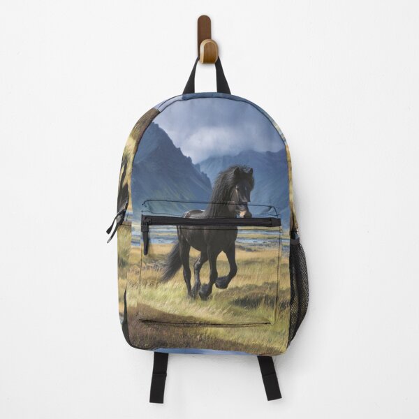 Item preview, An Icelandic horse trotting through a volcanic landscape Horses in Motion designed and sold by CDC40.