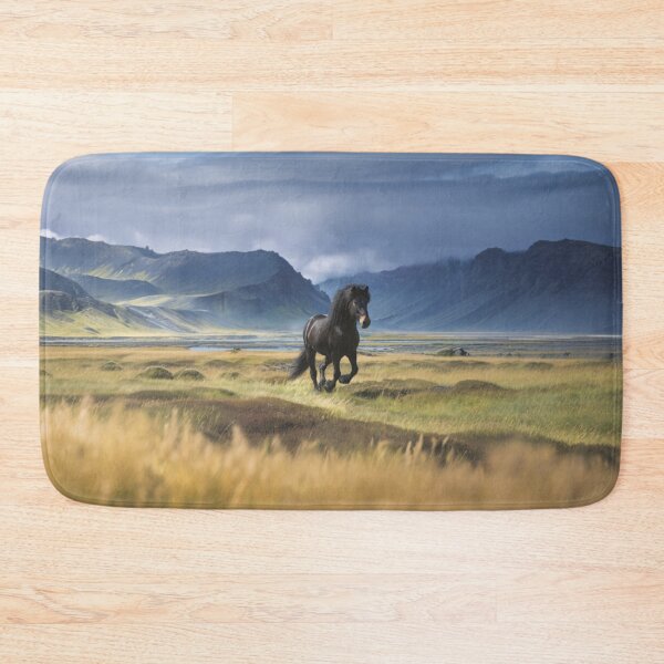 Item preview, An Icelandic horse trotting through a volcanic landscape Horses in Motion designed and sold by CDC40.