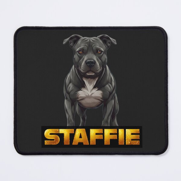 Item preview, Staffie - Golden Bold Text & Loyal Portrait designed and sold by ReptiWorks.