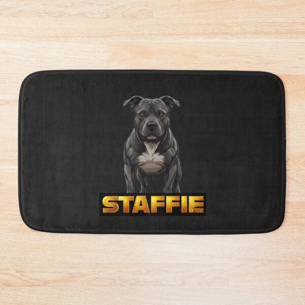 Item preview, Staffie - Golden Bold Text & Loyal Portrait designed and sold by ReptiWorks.