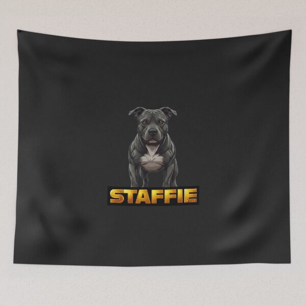 Item preview, Staffie - Golden Bold Text & Loyal Portrait designed and sold by ReptiWorks.