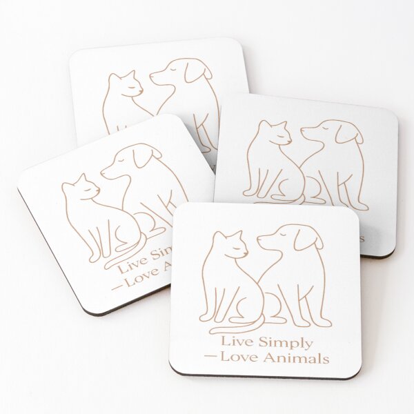 Item preview, Live Simply — Love Animals (Cat + Dog Duo) designed and sold by maciejdesing.