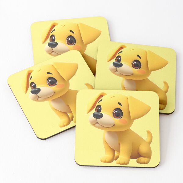 Item preview, very cute yellow puppy designed and sold by Nikoleta Vukovic.