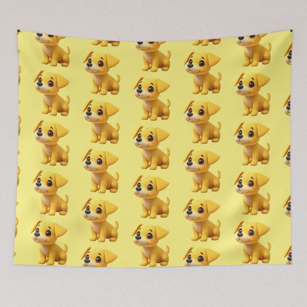 Item preview, very cute yellow puppy designed and sold by Nikoleta Vukovic.