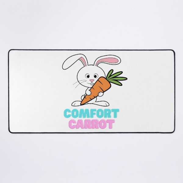 Item preview, Comfort Carrot Cute Bunny Rabbit with Carrot Funny Animal Pun designed and sold by HumTumMe.