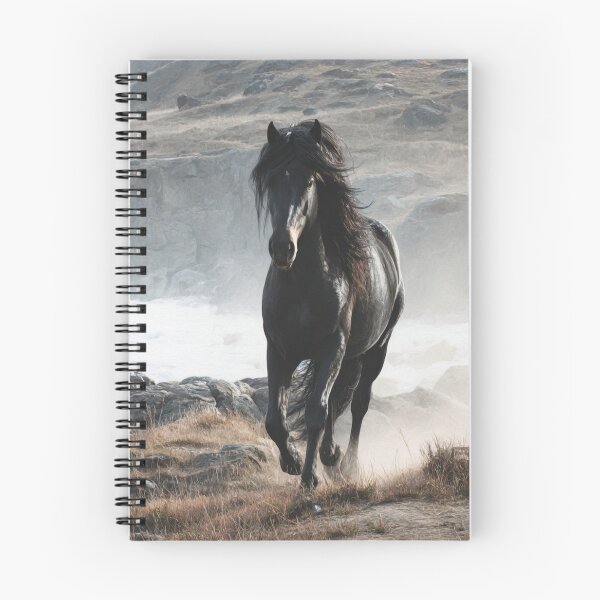 Item preview, An Icelandic horse trotting through a volcanic landscape Horses in Motion designed and sold by CDC40.