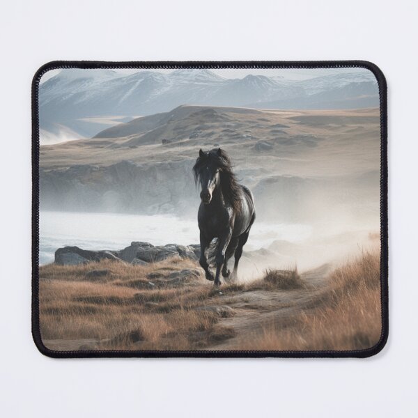 Item preview, An Icelandic horse trotting through a volcanic landscape Horses in Motion designed and sold by CDC40.