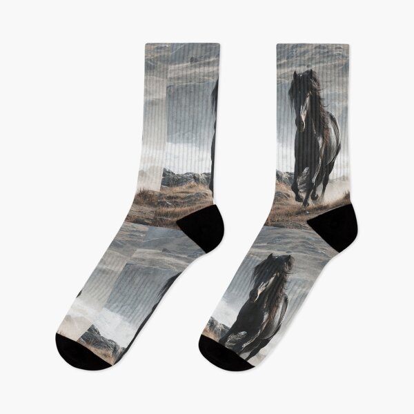 Item preview, An Icelandic horse trotting through a volcanic landscape Horses in Motion designed and sold by CDC40.