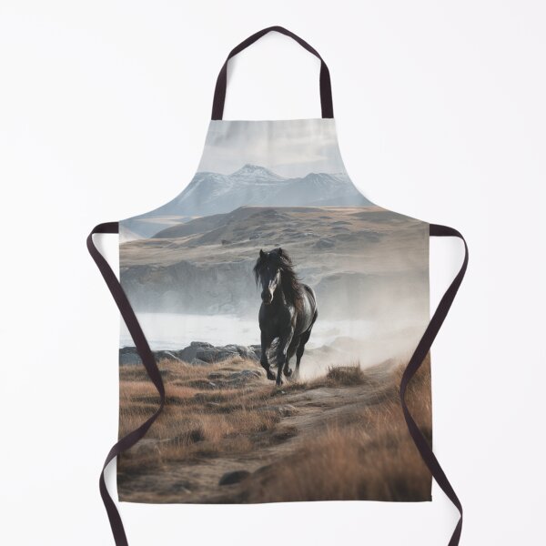Item preview, An Icelandic horse trotting through a volcanic landscape Horses in Motion designed and sold by CDC40.